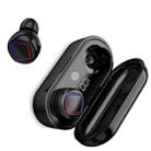 TWS Fingerprint Touch Bluetooth Headset LED Battery Display With Charging Bin(Black) - 2