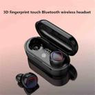 TWS Fingerprint Touch Bluetooth Headset LED Battery Display With Charging Bin(Black) - 3