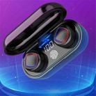 TWS Fingerprint Touch Bluetooth Headset LED Battery Display With Charging Bin(Black) - 6