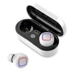 TWS Fingerprint Touch Bluetooth Headset LED Battery Display With Charging Bin(White) - 1