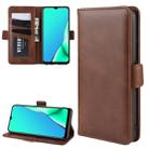 For OPPO A9 (2020) Dual-side Magnetic Buckle Horizontal Flip Leather Case with Holder & Card Slots & Wallet & Photo Frame(Brown) - 1