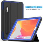 For iPad 10.2 2020 / 2019 Magnetic Horizontal Flip Protective Case with Three-folding Holder & Sleep / Wake-up Function & Pen Slots(Blue) - 1