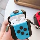 For Apple AirPods 1/2 Generation Universal Game Controller Bluetooth Headphone Protective Case(Blue) - 1