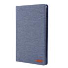 For Huawei MediaPad M6 10.8 Cloth Teature Horizontal Flip PU Leather Case with with Holder & Card Slots(Deep Blue) - 1