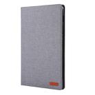 For Huawei MediaPad M6 10.8 Cloth Teature Horizontal Flip PU Leather Case with with Holder & Card Slots(Gray) - 1