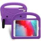 For  iPad Mini 5 / 4 / 3 / 2 / 1 Sparrow Style EVA Children's Flat Anti Falling Protective Shell(Purple) - 1