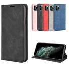 For iPhone 11 Pro Max Retro-skin Business Magnetic Suction Leather Case with Purse-Bracket-Chuck(Grey) - 6