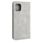 For iPhone 11 Pro Max Retro-skin Business Magnetic Suction Leather Case with Purse-Bracket-Chuck(Grey) - 10