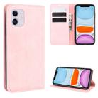 For iPhone 11 Retro-skin Business Magnetic Suction Leather Case with Purse-Bracket-Chuck(Pink) - 1