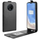 For OnePlus 7T  Crazy Horse Vertical Flip Leather Protective Case(Black) - 1