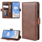 For OnePlus 7T Dual-side Magnetic Buckle Horizontal Flip Leather Case with Holder & Card Slots & Wallet & Photo Frame(Brown) - 1