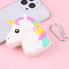 For Apple AirPods 1/2 Generation Universal Cute Cartoon Unicorn Bluetooth Headphone Protective Case(White) - 1