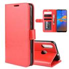 For Motorola Moto E6 Plus R64 Texture Single Fold Horizontal Flip Leather Case with Holder & Card Slots & Wallet(Red) - 1