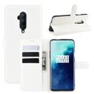 For OnePlus 7T Pro Litchi Texture Horizontal Flip Leather Case with Wallet & Holder & Card Slots(White) - 1