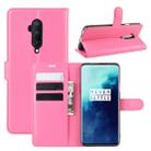 For OnePlus 7T Pro Litchi Texture Horizontal Flip Leather Case with Wallet & Holder & Card Slots(Rose Red) - 1