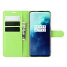 For OnePlus 7T Pro Litchi Texture Horizontal Flip Leather Case with Wallet & Holder & Card Slots(Green) - 9