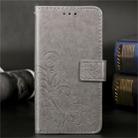 For Xiaomi Redmi 8A   Lucky Clover Pressed Flowers Pattern Leather Case with Holder & Card Slots & Wallet & Hand Strap(Gray) - 1