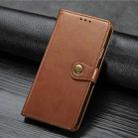For OnePlus 7 Pro  Retro Solid Color Leather Buckle Mobile Phone Protection Leather Case with Photo Frame & Card Slot & Wallet & Bracket Function(Brown) - 3