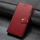 For OnePlus 7 Pro  Retro Solid Color Leather Buckle Mobile Phone Protection Leather Case with Photo Frame & Card Slot & Wallet & Bracket Function(Red) - 3