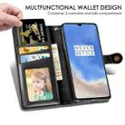 For One Plus 7T  Retro Solid Color Leather Buckle Mobile Phone Protection Leather Case with Photo Frame & Card Slot & Wallet & Bracket Function(Black) - 6