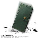 For One Plus 7T  Retro Solid Color Leather Buckle Mobile Phone Protection Leather Case with Photo Frame & Card Slot & Wallet & Bracket Function(Green) - 9