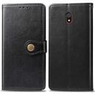 For Xiaomi Redmi 8A  Retro Solid Color Leather Buckle Mobile Phone Protection Leather Case with Photo Frame & Card Slot & Wallet & Bracket Function(Black) - 1