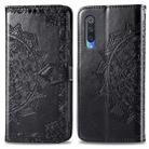 For Xiaomi 9 Pro  Halfway Mandala Embossing Pattern Horizontal Flip Leather Case with Holder & Card Slots & Wallet & Photo Frame & Lanyard(Black) - 1