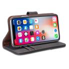 For iPhone XR Cowhide Texture Horizontal Flip Leather Case with Holder & Card Slots & Wallet & Lanyard(Black) - 7