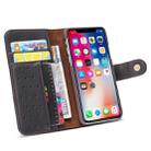 For iPhone XR Cowhide Texture Horizontal Flip Leather Case with Holder & Card Slots & Wallet & Lanyard(Black) - 9