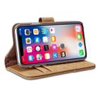 For iPhone XR Cowhide Texture Horizontal Flip Leather Case with Holder & Card Slots & Wallet & Lanyard(Brown) - 7