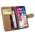 For iPhone XR Cowhide Texture Horizontal Flip Leather Case with Holder & Card Slots & Wallet & Lanyard(Brown) - 9