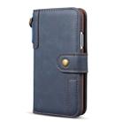 For iPhone XR Cowhide Texture Horizontal Flip Leather Case with Holder & Card Slots & Wallet & Lanyard(Blue) - 3