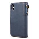 For iPhone XR Cowhide Texture Horizontal Flip Leather Case with Holder & Card Slots & Wallet & Lanyard(Blue) - 4