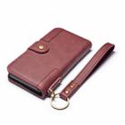 For iPhone XR Cowhide Texture Horizontal Flip Leather Case with Holder & Card Slots & Wallet & Lanyard(Red) - 5