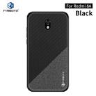 For Xiaomi RedMi 8A PINWUYO Rong Series  Shockproof PC + TPU+ Chemical Fiber Cloth Protective Cover(Black) - 1