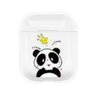 For Apple AirPods 1 / 2 Fashion Transparent Silicone TPU Bluetooth Earphone Protective Case(Dai Meng Bear) - 1