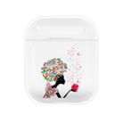 For Apple AirPods 1 / 2 Fashion Transparent Silicone TPU Bluetooth Earphone Protective Case(Corolla Girl) - 1