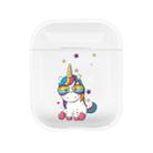 For Apple AirPods 1 / 2 Fashion Transparent Silicone TPU Bluetooth Earphone Protective Case(Spectacle Unicorn) - 1