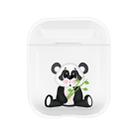 For Apple AirPods 1 / 2 Fashion Transparent Silicone TPU Bluetooth Earphone Protective Case(Bamboo Bear) - 1