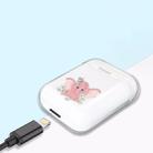 For Apple AirPods 1 / 2 Fashion Transparent Silicone TPU Bluetooth Earphone Protective Case(Pink Elephant) - 3