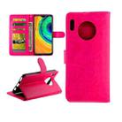 For Huawei Mate 30 Crazy Horse Texture Horizontal Flip Leather Case with Holder & Card Slots & Wallet & Photo Frame(Magenta) - 1