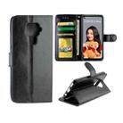 For Huawei Nova 5i Pro Crazy Horse Texture Horizontal Flip Leather Case with Holder & Card Slots & Wallet & Photo Frame(black) - 1