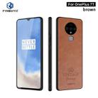 For Oneplus 7T PINWUYO Pin Rui Series Classical Leather, PC + TPU + PU Leather Waterproof And Anti-fall All-inclusive Protective Shell(Brown) - 1