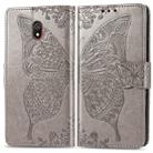 For Xiaomi Redmi 8A   Butterfly Love Flower Embossed Horizontal Flip Leather Case with Bracket Lanyard Card Slot Wallet(Gray) - 1