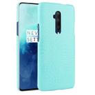 For OnePlus 7T Pro  Shockproof Crocodile Texture PC + PU Case(Light Green) - 1