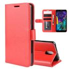 For LG K30 2019/X2 (2019) Texture Single Fold Horizontal Flip Leather Case with Holder & Card Slots & Wallet(Red) - 1