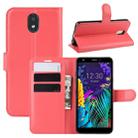 For LG K30 2019/X2 2019 Litchi Texture Horizontal Flip Leather Case with Wallet & Holder & Card Slots(Red) - 1
