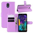 For LG K30 2019/X2 2019 Litchi Texture Horizontal Flip Leather Case with Wallet & Holder & Card Slots(Purple) - 1