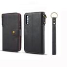 For Galaxy Note10 Cowhide Texture Horizontal Flip Leather Case with Holder & Card Slots & Wallet & Lanyard(Black) - 1
