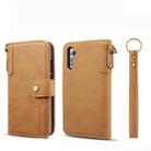 For Galaxy Note10 Cowhide Texture Horizontal Flip Leather Case with Holder & Card Slots & Wallet & Lanyard(Brown) - 1